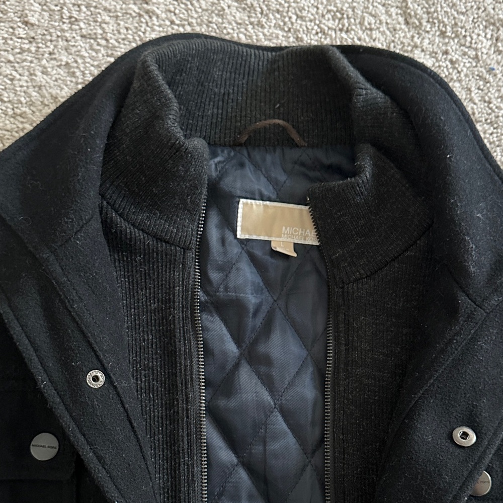 Michael Kors Black Pea Coat - Picture 3 of 4